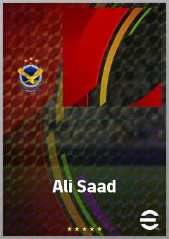 Ali Saad eFootball 2026 player card, 61 OVR CMF