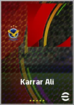 Karrar Ali eFootball 2026 player card, 64 OVR CB