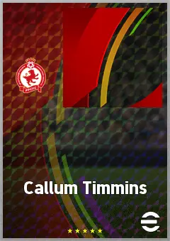 Callum Timmins eFootball 2026 player card, 64 OVR CMF