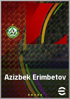 Azizbek Erimbetov eFootball 2026 player card, 59 OVR CMF
