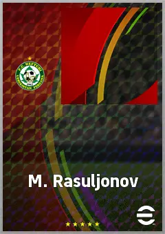M. Rasuljonov eFootball 2026 player card, 59 OVR CB
