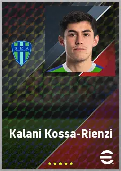 Kalani Kossa-Rienzi eFootball 2026 player card, 72 OVR RB