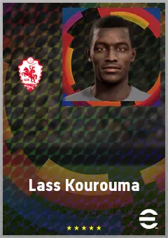 Lass Kourouma eFootball 2026 player card, 62 OVR CMF