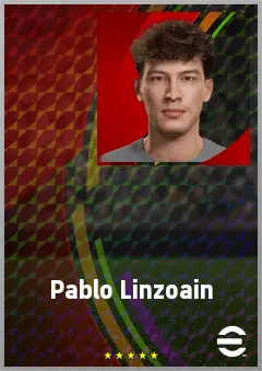 Pablo Linzoain eFootball 2026 player card, 59 OVR CMF