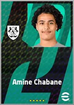Amine Chabane eFootball 2026 player card, 64 OVR RB