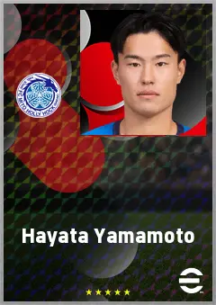Yamamoto Hayata eFootball 2026 player card, 65 OVR LWF