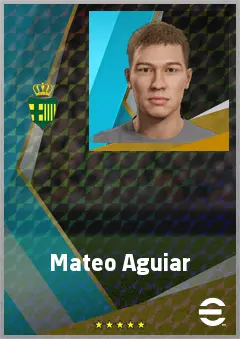 Mateo Aguiar eFootball 2026 player card, 68 OVR AMF