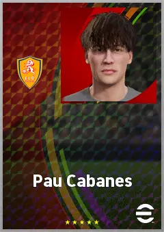 Pau Cabanes eFootball 2026 player card, 65 OVR CF