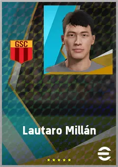 Lautaro Millán eFootball 2026 player card, 72 OVR AMF