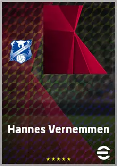 Hannes Vernemmen eFootball 2026 player card, 66 OVR CB