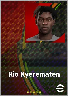 Rio Kyerematen eFootball 2026 player card, 67 OVR CMF