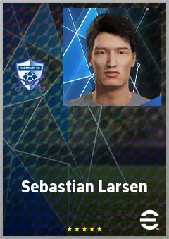 Sebastian Larsen eFootball 2026 player card, 60 OVR CF