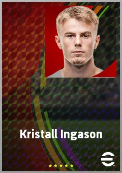 Kristall Ingason eFootball 2026 player card, 67 OVR CF