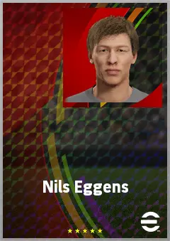 Nils Eggens eFootball 2026 player card, 62 OVR CF