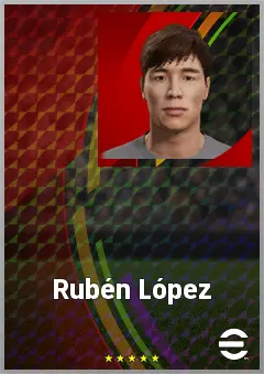 Rubén López eFootball 2026 player card, 66 OVR CMF