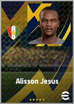 Alisson Jesus eFootball 2026 player card, 63 OVR RWF