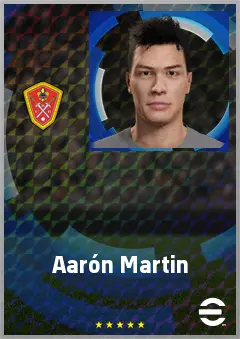 Aarón Martin eFootball 2026 player card, 65 OVR CMF