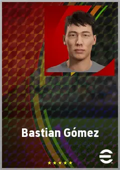 Bastian Gómez eFootball 2026 player card, 64 OVR LWF