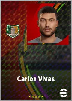 Carlos Vivas eFootball 2026 player card, 68 OVR CB