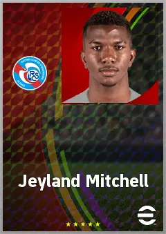 Jeyland Mitchell eFootball 2026 player card, 69 OVR CB