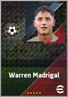 Warren Madrigal eFootball 2026 player card, 67 OVR CF