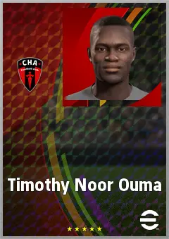 Timothy Noor Ouma eFootball 2026 player card, 68 OVR CMF