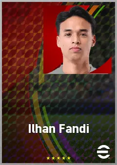 Ilhan Fandi eFootball 2026 player card, 66 OVR CF
