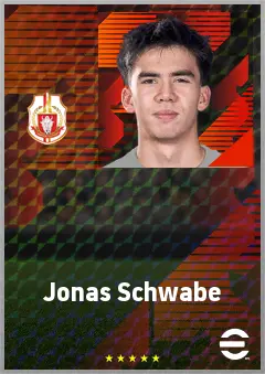 Jonas Schwabe eFootball 2026 player card, 63 OVR CB