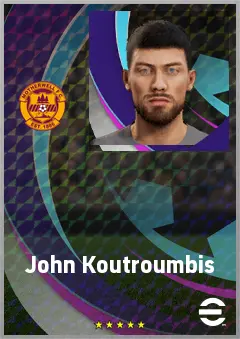 John Koutroumbis eFootball 2026 player card, 69 OVR RB