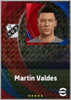 Martín Valdes eFootball 2026 player card, 63 OVR LWF