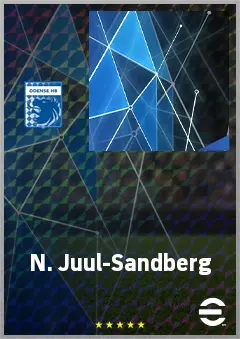 N. Juul-Sandberg eFootball 2026 player card, 61 OVR CMF