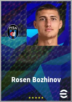 Rosen Bozhinov eFootball 2026 player card, 65 OVR CB