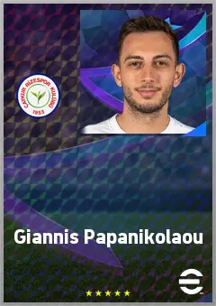 Giannis Papanikolaou eFootball 2026 player card, 69 OVR DMF
