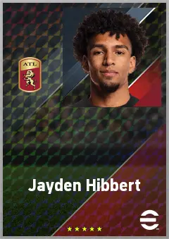 Jayden Hibbert eFootball 2026 player card, 68 OVR GK