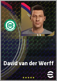 David van der Werff eFootball 2026 player card, 66 OVR AMF