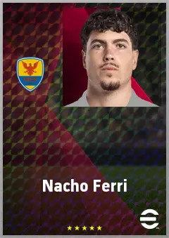 Nacho Ferri eFootball 2026 player card, 69 OVR CF