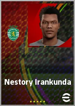 Nestory Irankunda eFootball 2026 player card, 71 OVR RWF