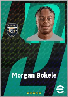 Morgan Bokele eFootball 2026 player card, 67 OVR LWF