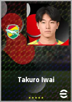 Iwai Takuro eFootball 2026 player card, 61 OVR RMF