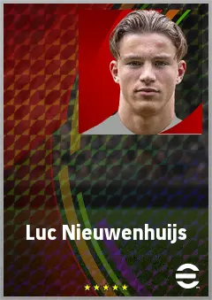 Luc Nieuwenhuijs eFootball 2026 player card, 61 OVR LWF