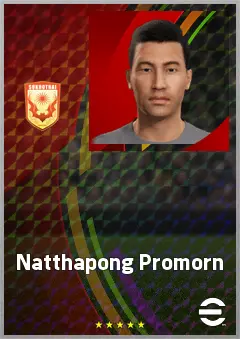 Natthapong Promorn eFootball 2026 player card, 62 OVR LWF