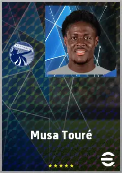 Musa Touré eFootball 2026 player card, 64 OVR CF