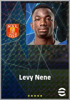Levy Nene eFootball 2026 player card, 68 OVR CF