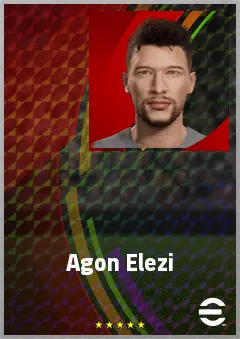 Agon Elezi eFootball 2026 player card, 69 OVR DMF