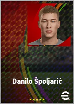 Danilo Špoljarić eFootball 2026 player card, 70 OVR DMF