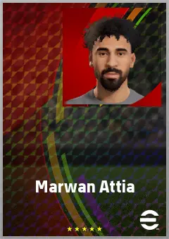 Marwan Attia eFootball 2026 player card, 73 OVR DMF