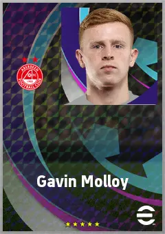 Gavin Molloy eFootball 2026 player card, 69 OVR CB