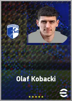 Olaf Kobacki eFootball 2026 player card, 68 OVR LWF
