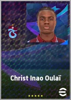Christ Inao Oulaï eFootball 2026 player card, 74 OVR CMF