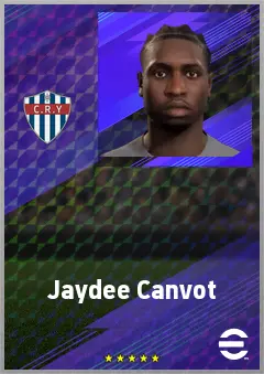 Jaydee Canvot eFootball 2026 player card, 70 OVR CB
